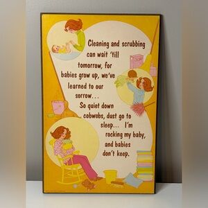 Vintage Nursery Wall Art with Poem
